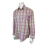 Faconnable Mens Large Plaid Cotton Casual Dress Shirt Pre-Owned