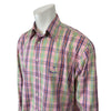 Faconnable Mens Large Plaid Cotton Casual Dress Shirt Pre-Owned