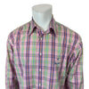 Faconnable Mens Large Plaid Cotton Casual Dress Shirt Pre-Owned