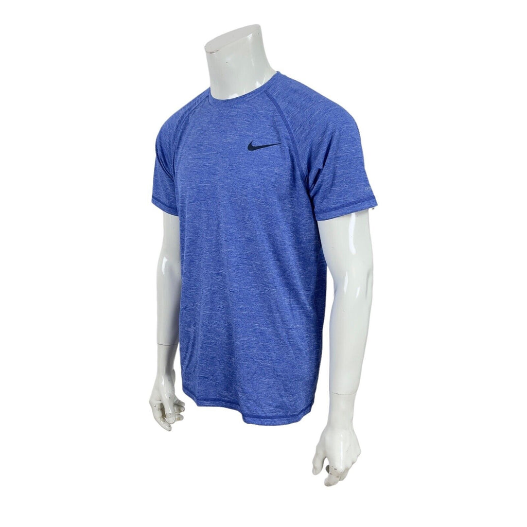 Nike Swim Men's Medium Dri-FIT Heather Blue Crew Neck T-Shirt UPF 40Pre-Owned