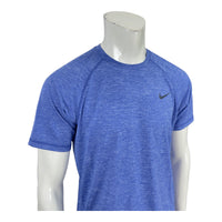 Nike Swim Men's Medium Dri-FIT Heather Blue Crew Neck T-Shirt UPF 40Pre-Owned