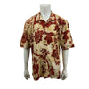 Tommy Bahama Island Soft Red/Rust Cotton Silk Camp Shirt Floral Paisley Mens 2XL Pre-Owned