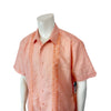 Cubavera Men's 2XL Canyon Clay Embroidered Button-Up Shirt Linen-Cotton Pre-owned with tags