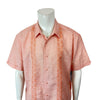 Cubavera Men's 2XL Canyon Clay Embroidered Button-Up Shirt Linen-Cotton Pre-owned with tags