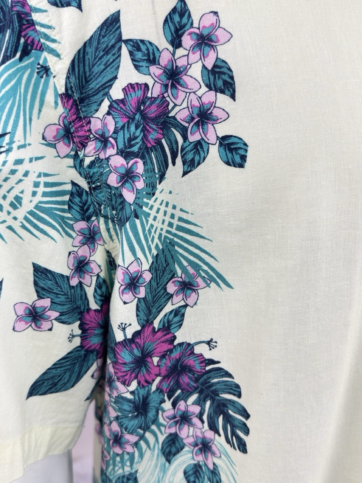 Margaritaville Island Reserve Mens XL Hawaiian Shirt Linen Blend Parrot Graphic