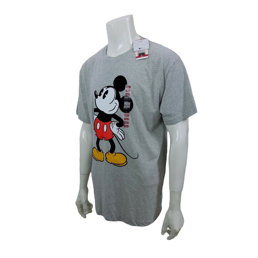 Disney Mickey Mouse Grey Heather T-Shirt Mens XL, Preowned With Tags