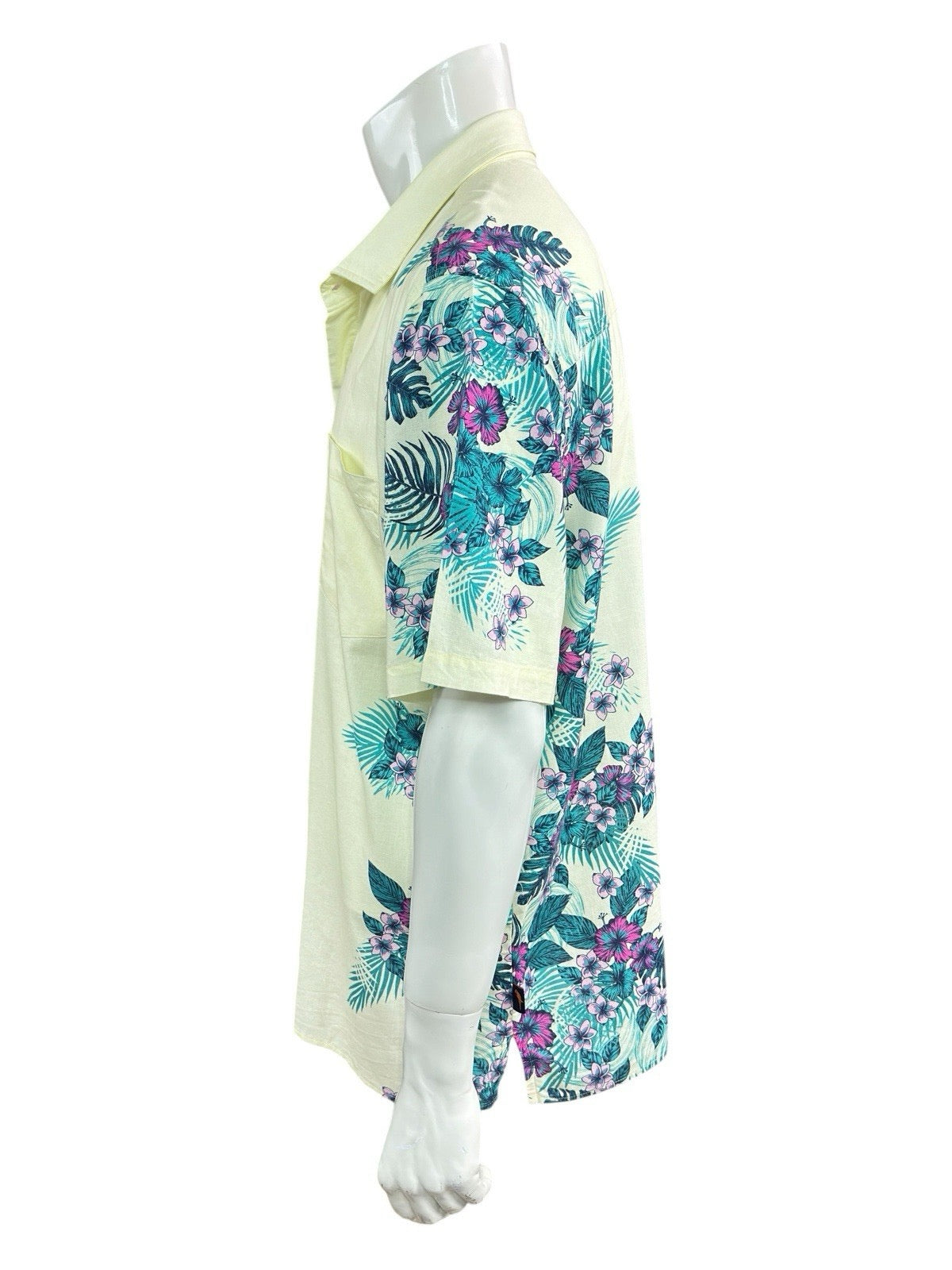 Margaritaville Island Reserve Mens XL Hawaiian Shirt Linen Blend Parrot Graphic