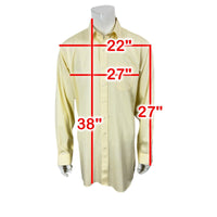 Jos A Bank Classic Collection Men's 17-37 Yellow Cotton Dress Shirt Pre-Owned New Without Tags